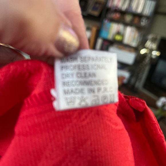 Daphnea Women’s Orange Floral 100% Polyester Top with Ribbon Back Detailing Sz S - Picture 8 of 9